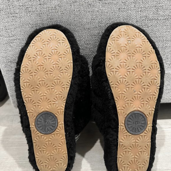 UGG Fluff Yeah Ruby Black Slippers- Size 9 - Picture 8 of 9